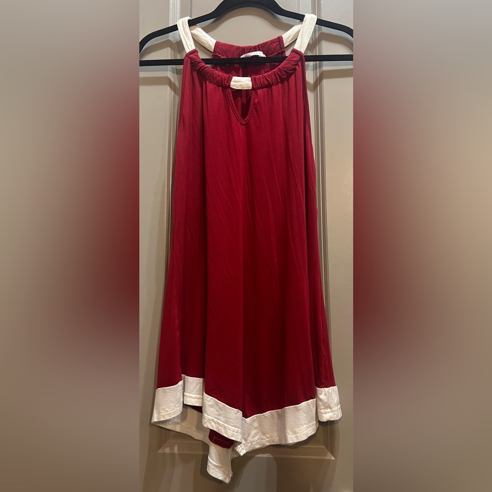 Pretty wine-colored blouse, long, Size L